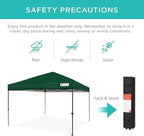 Best Choice Products 10x10ft 1-Person Setup Pop Up Canopy Tent Instant Portable Shelter w/ 1-Button Push, Case, 4 Weight Bags - Forest Green