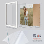 VCK 14x24 Picture Frame Set of 5,Exclusive White Woodgrain Poster Frame with Polished Plexiglass, Wall Hanging