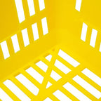 12Pcs 18L Shopping Baskets with Handles, Portable Plastic Retail Grocery Baskets Large Capacity for Stores, Supermarket, Retail, Groceries Shopping (Yellow)