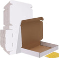 HORLIMER 13x10x2 Shipping Boxes Set of 30, White Corrugated Cardboard Mailer Box for Packing Small Business