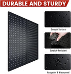 Pegboard, Metal Peg Board, Pegboards Wall Organizer with 38 Pcs Hooks, Sturdy Peg Board for Garage Tool Organization, Home & Office Wall Decoration (Black, 2 Pack)