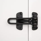 HASWARE Home Security Door Lock Swing Bar,Black Alloy Anti-Theft Door Guard Latch for Front and Inside Door, Safety Childproof Reinforcement Door Stopper (Black)