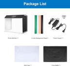 Light Box Photography, PULUZ 24x16 inch Portable Photo Box with 672 LED Beads, CRI >95, Professional Large Photo Booth Shooting Tent Kit with 4 Color PVC Backdrops for Product Photography