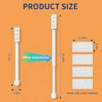 Adjustable Power Extension Pole with USB-C & USB-A Ports, 2 AC Outlets, 22–27 Inch Expandable Length, 180° Rotating Design, Space-Saving Power Strip for Sofa, Desk, and Bedside Use