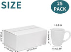 Calenzana 10x6x4 Shipping Boxes Set of 25, White Corrugated Cardboard Box for Mailing Small Business Packing Gifts