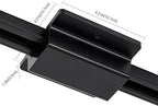 VANoopee 26FT H Track Lighting Rails Black, H Type Track Lighting Kit with Floating Canopy Connector, End Caps, Live End Feeds, I T & L Connectors, Compatible with Single Circuit H Style Track System
