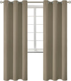 BGment Room Darkening Curtains 84 Inches Long - Grommet Thermal Insulated Drapes Window Treatment Curtains for Bedroom, 2 Panels, 38 x 84 Inch, Cocoa