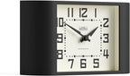 NEWGATE® Mini Metro Desk Clock | Retro Mantel Clock | Black | Mid Century Style for Desk, Table top, Shelf or Bedside