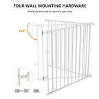 Bonnlo 82-Inch Versatile Safety Gate Metal Baby/Pet Gate Configurable Dog Barrier - Ideal for Wide Door Openings, Stairways, Doorways, Includes Wall Mounts
