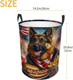 German Shepherd Food Laundry Basket Foldable Laundry Baskets With Handles for Bedroom Bathroom Toys Decorative Basket