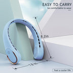 Neck Fan, Bladeless Neck Fan, USB Rechargeable Personal Fan, 4000 mAh Battery Operated Wearable Fan, 3 Speeds Adjustable,Faster Cooling, Ultra Quiet, Suitable for Home, Office, Travel, Sports