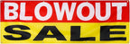 2 Pieces 2x6 Feet Blowout Sale Banner, Large Sale Signs for Retail Store, Advertising Signs with Metal Grommets, Polyester Banners for Retail Store, Supermarket Clearance