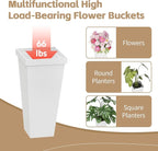 Flower bar Stand with Buckets, Moving Flower display stand with Wheels, Metal Flower cart for Bridal Shower, Wedding, Party, Garden, Gold