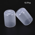 uxcell 10pcs Rubber End Caps 19mm(3/4") ID Vinyl Round End Cap Cover Screw Thread Protectors, Clear