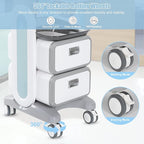 Mobile Medical Trolley Cart 130 Lbs Load Portable Professional for Ultrasound Imaging Scanner Vehicle Beauty Storage Cart with Drawers Tool Tray Wheels for Home Hospital Office Medical Clinic