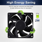 Wathai 80mm EC Axial Fan AC 110V 115V 120V 220V 240V Brushless Cooling Fan 80mm x 25mm