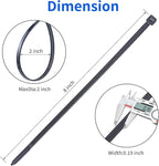 Zip Ties, Heavy Duty Cable and Wire Ties with 50 Ibs Tensile Strength and UV Resistance, for Home, Office, Garden, Workshop, Black (8 Inch, 1000 Pack)