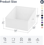 DIMJ Closet Storage Bins 12 Pack - Fabric Storage Baskets for Shelves, Collapsible Clothes Organizer with Handles, Trapezoid Shelf Organization Storage Cubes for Purse, Toys, Books, Towel, Clothes