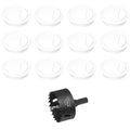 2-3/8" Spring Desk Grommet, JTemgle Plastic Cable Hole Cover with Hole Saw Computer Table Cord Wire Organizer Caps Desktop Cord Management for Home Office TV Stands Tabletops - White, 13 Pcs