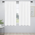 Easy-Going Rod Pocket Blackout Curtains for Bedroom, Room Darkening Window Curtains for Living Room, Thermal Insulated Noise Reduction Solid Window Drapes, 2 Panels(52x63 in, White)