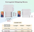 MEBRUDY 7x5x2 Inches Shipping Boxes Pack of 50, Small Corrugated Cardboard Box for Mailing Mailer Packing, White