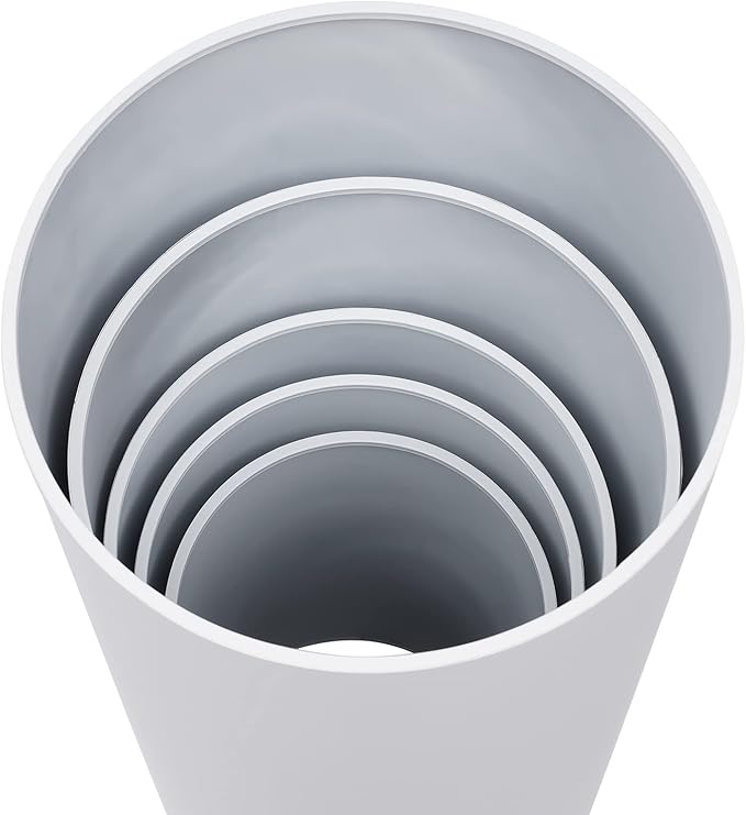 5Pcs Cylinder Pedestal Stands 20''/21.5''/23.5'' /29.5''/35.5'' Round Cylinder Pedestal Pillars Metal Pedestals Display Cake Cylinder Stand Dessert Display Pillars Dessert Stand for Party Decoration