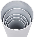 5Pcs Cylinder Pedestal Stands 20''/21.5''/23.5'' /29.5''/35.5'' Round Cylinder Pedestal Pillars Metal Pedestals Display Cake Cylinder Stand Dessert Display Pillars Dessert Stand for Party Decoration