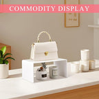 2 Pcs 12 Inch Large Acrylic Risers Display Stands 5 mm Thick Acrylic Shelf Riser Showcase for Collectibles Jewelry Cupcakes Food Figures Perfume Cabinet (White)