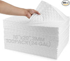 Oil Absorbent Pads | 16"x20" Oil-Only Spill Mat 100-Pack | Industrial Spill Control for Oil & Fuel(24 Gal/Box) | Repels Water Absorbing Sheets