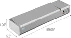 KoolMore SCDC-6P-SSL Commercial-Refrigerator, 59 Inch, Silver, 0 cubic feet