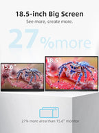 Portable Monitor 18.5 inch 120hz for Laptop, FHD 1080P Portable Gaming Monitor w/VESA Kickstand HDR Speakers USB C Mini HDMI for Phones PC Gaming Devices, Travel Second Screen for Business