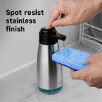 AIKE 15fl.oz Stainless Steel Liquid Soap Dispenser for Dish and Hand Soap