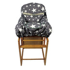 Shopping Cart Cover for Baby, Toddler 2-in-1 High Chair Cover, Star Print