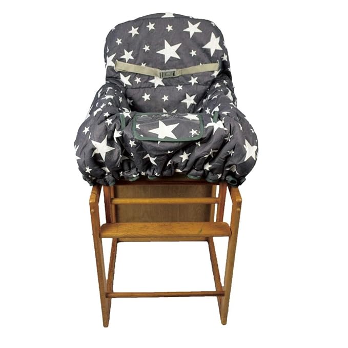 Shopping Cart Cover for Baby, Toddler 2-in-1 High Chair Cover, Star Print