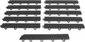 Big Floors Female Transition Edge Kit, Durable Interlocking Modular Garage Floor Edging, Compatible with RaceDeck, GarageTrac and GarageDeck Products, (11 Piece), Graphite