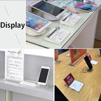 Acrylic Label Holder Price Tag Displays Sign Holder Data Card Holder Table Top Sign Stand (90*55mm/3.54x2.17 inches)