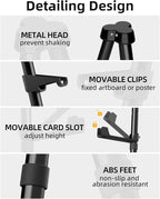 Nicpro Black Easel Stand for Sign, 8 Pack 63" Metal Portable Adjustable Collapsible Easels for Display, Painting, Poster, Wedding Sign with Carry Bag