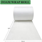 Foam Wrap Roll 10 Inch Wide x 50 FT Length Packing Foam Roll for Moving Supplies and Protection for Fragile, Cushioning Foam Packing Sheets for Wrapping Dish Packing Material