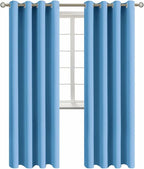 BGment Room Darkening Curtains 84 Inches Long - Grommet Thermal Insulated Drapes Window Treatment Curtains for Bedroom, 2 Panels, 52 x 84 Inch, Sky Blue