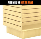 49.5”W x 24”D x 54”H - Retail Slatwall Gondola Display with 3” Slat Wall Units，Maple Versatile H-Unit Slatwall Display Stand