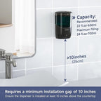 AIKE Wall Mount Automatic Soap Dispenser for Liquid Soap Battery Operated Black, Model AK1216