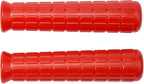 2Pcs Wheelbarrow Rubber Handles Replacement, Anti-slip Handle Grip Covers Weatherproof Handles Non-Slip Round Tubes for Garden Carts(114x19mm Red)