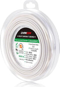 Chanzon 2:1 Ratio 9/64" (3.5mm) Heat Shrink Tubing 8Ft Roll (2.5M Total Length) White Polyolefin Sleeving Wrap Shrinking 2 to 1 1pcs