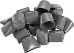 uxcell 20pcs Rubber End Caps 37mm ID Vinyl Cap Cover Screw Protectors Dark Grey