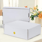 HORLIMER 12x9x4 inches Shipping Boxes Set of 50, White Medium Corrugated Cardboard Box Literature Mailer
