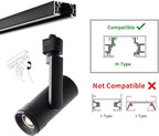 mirrea 5-Color Zoomable LED Track Lighting Heads H-Type Dimmable, 13.5W Black Ceiling Fixtures for Kitchen, Modern Accent Light, 2700-5000K Adjustable, Beam Angle 24°-60°, CRI90+, Pack of 6