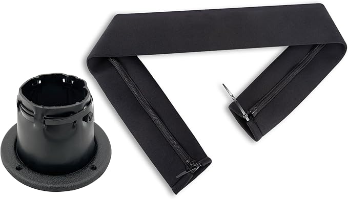 48-Inch Zippered Rigging Sleeve with Marine Cable Boot Diameter 4 2/5" and Cable Tie, Outboard Rigging Hose and Fuel Lines Access Protection Kit, Fit Boat Maintenance and Custom Rigging Solutions