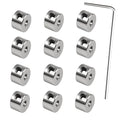 12pcs Set Screw Collars 4.05mm Bore Shaft Collars Screw Style, 9mm OD, 5mm Width, Landing Gear Collar Wheel Stopper for Automotive and Industrial Use