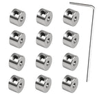 12pcs Set Screw Collars 4.05mm Bore Shaft Collars Screw Style, 9mm OD, 5mm Width, Landing Gear Collar Wheel Stopper for Automotive and Industrial Use