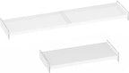 Closet Organizer Tension Shelves Expandable Cabinet Storage Shelving Rack Heavy Duty Metal DIY Divider for Cabinet Wardrobe Cupboard Pantry Kitchen Bedroom,White,2packs